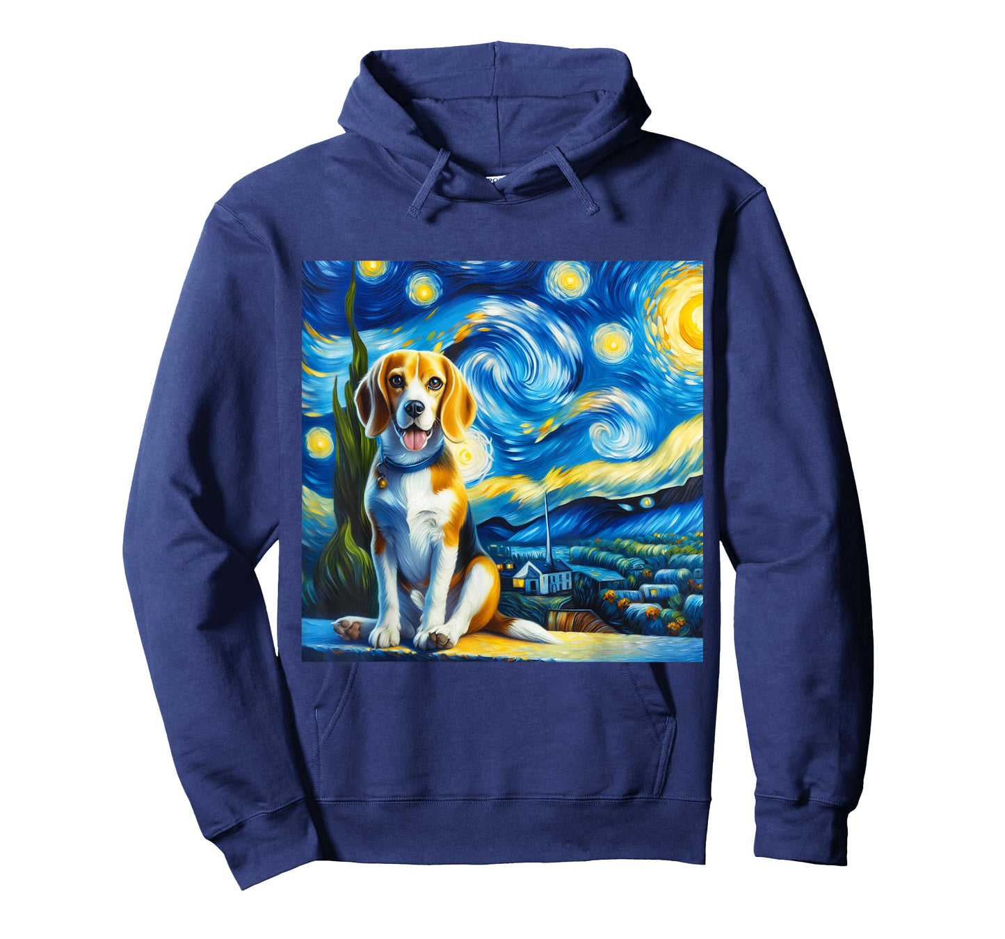 Dog Starry Night Van Gogh Beagle Graphic Beagles Art Apparel T-Shirt