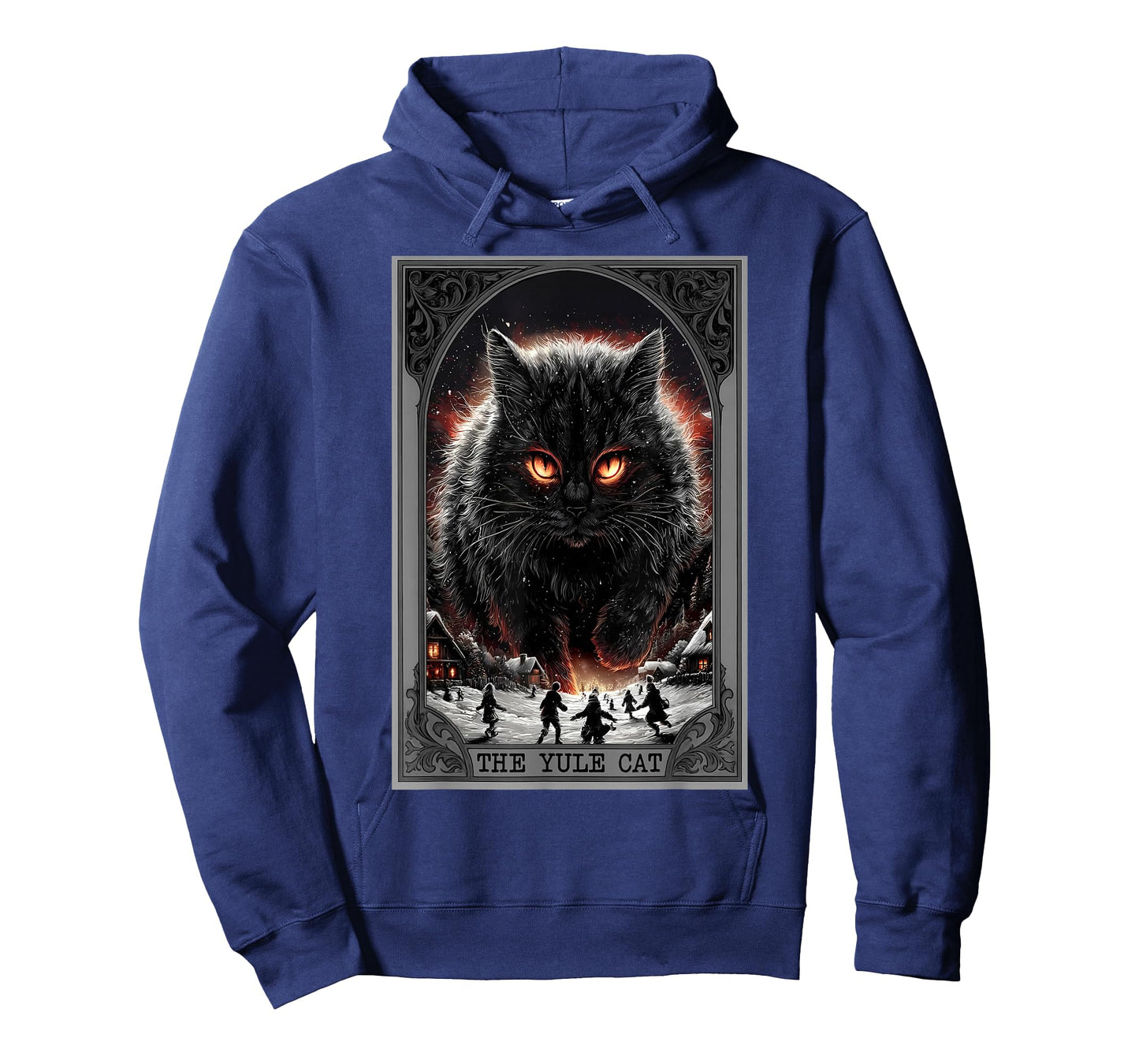 Creepmas Vintage The Yule Cat Tarot Card Dark Christmas T-Shirt