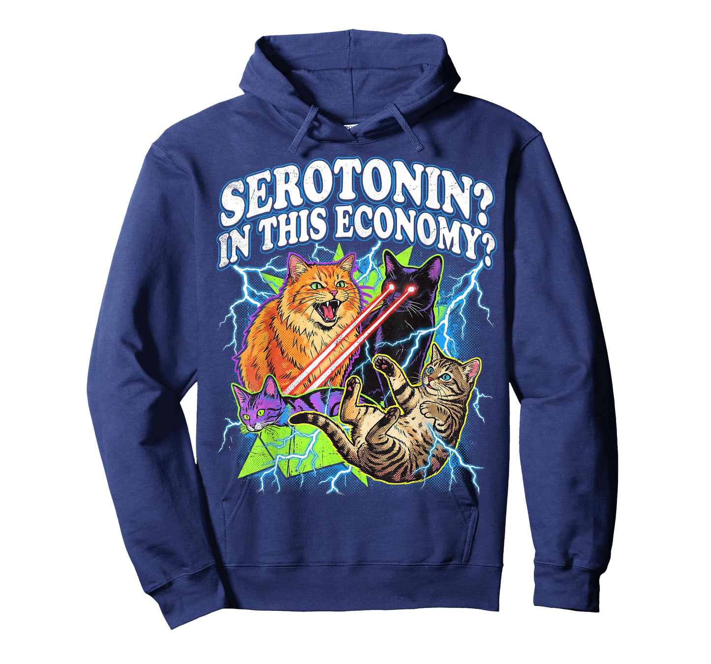 Funny Cat Meme Serotonin in This Economy Sarcastic Design T-Shirt