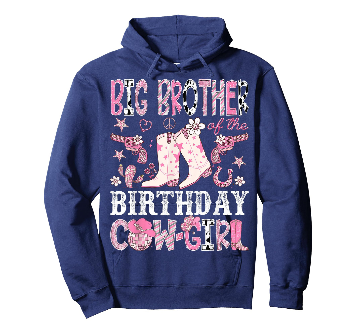 Big Brother of The Birthday Cowgirl Pink Disco Rodeo Brother T-Shirt