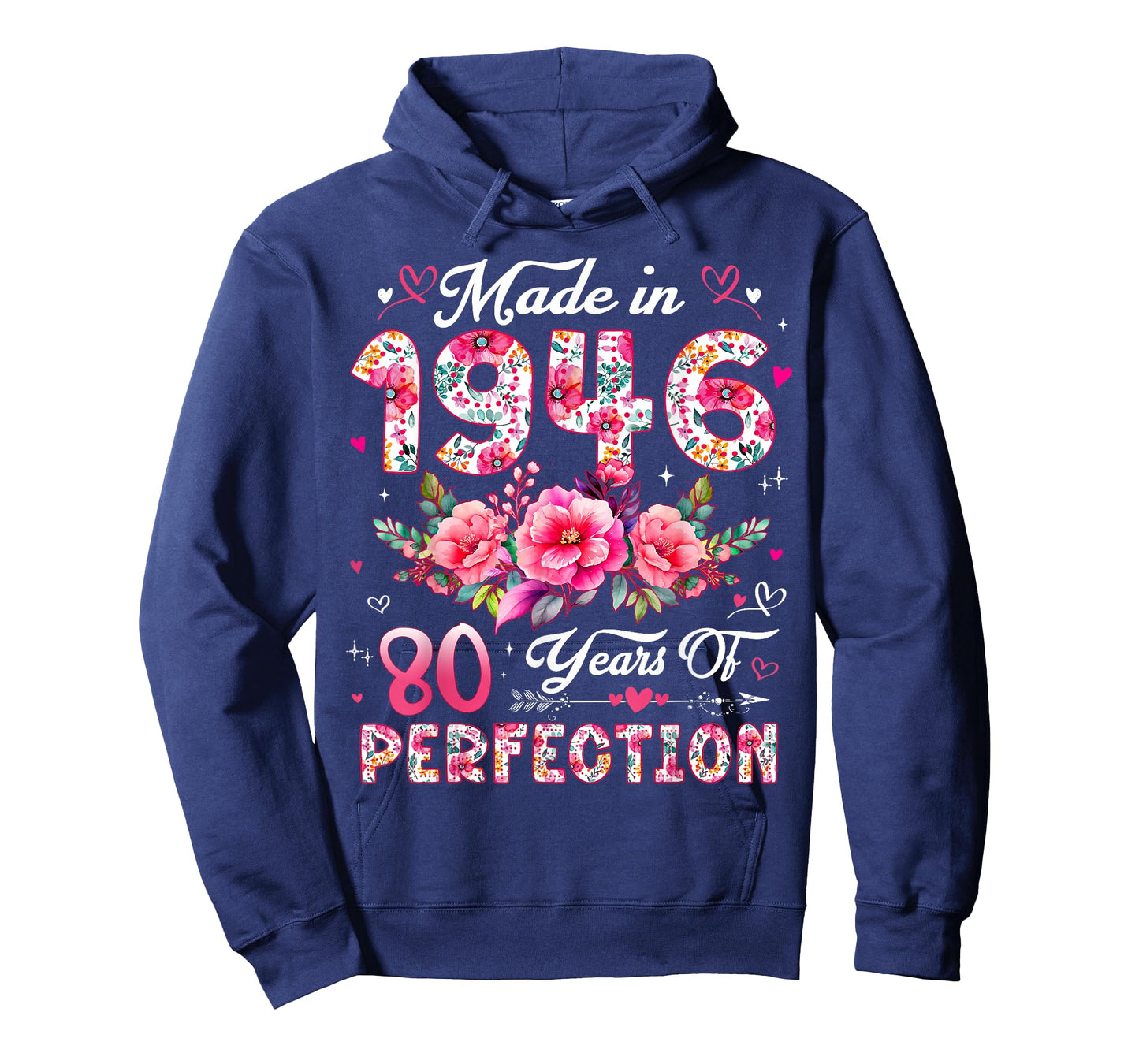 80 Year Old Made in 1946 Floral 80th Birthday Women T-Shirt
