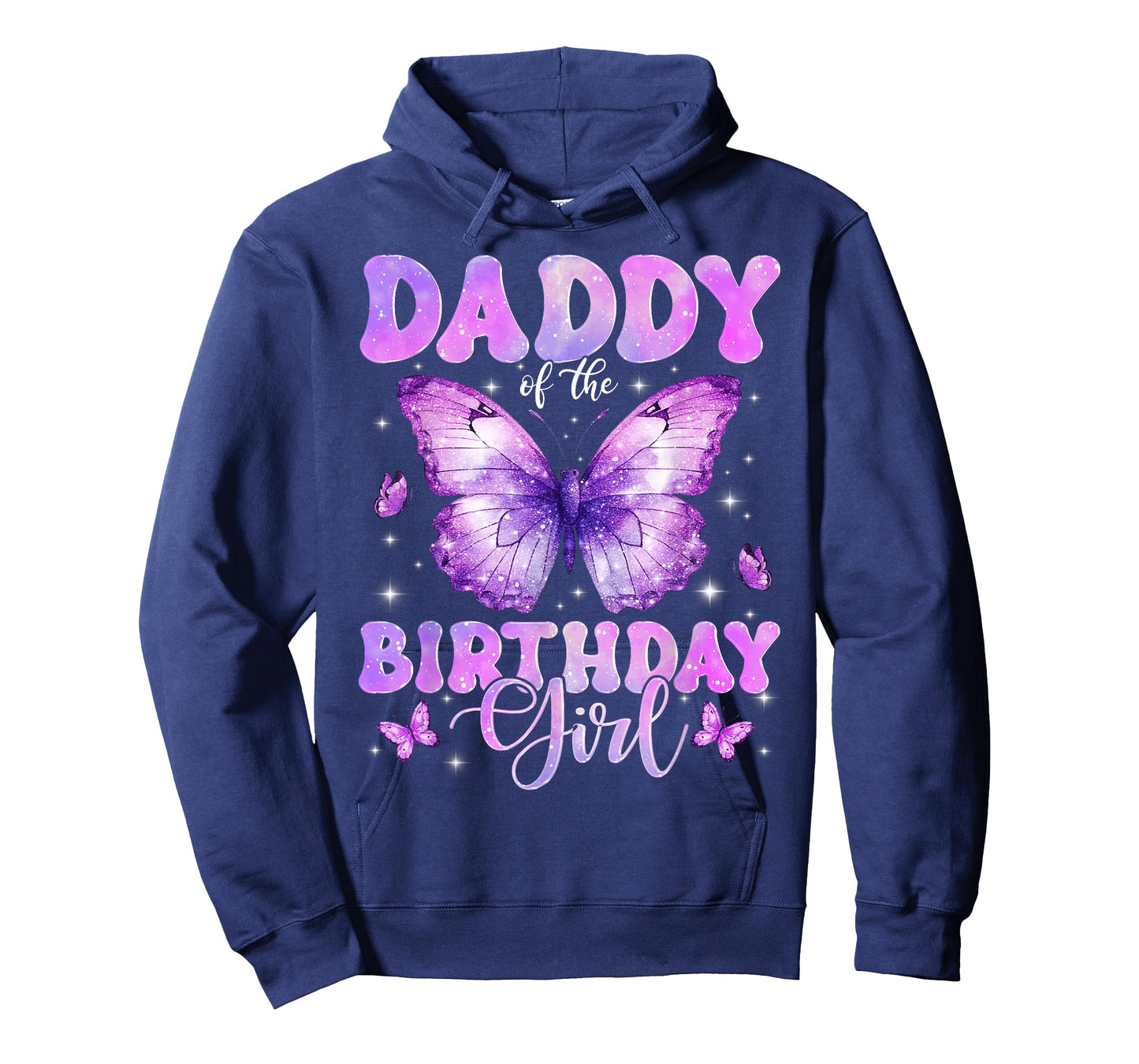 Daddy of The Birthday Girl Butterfly Funny Family T-Shirt