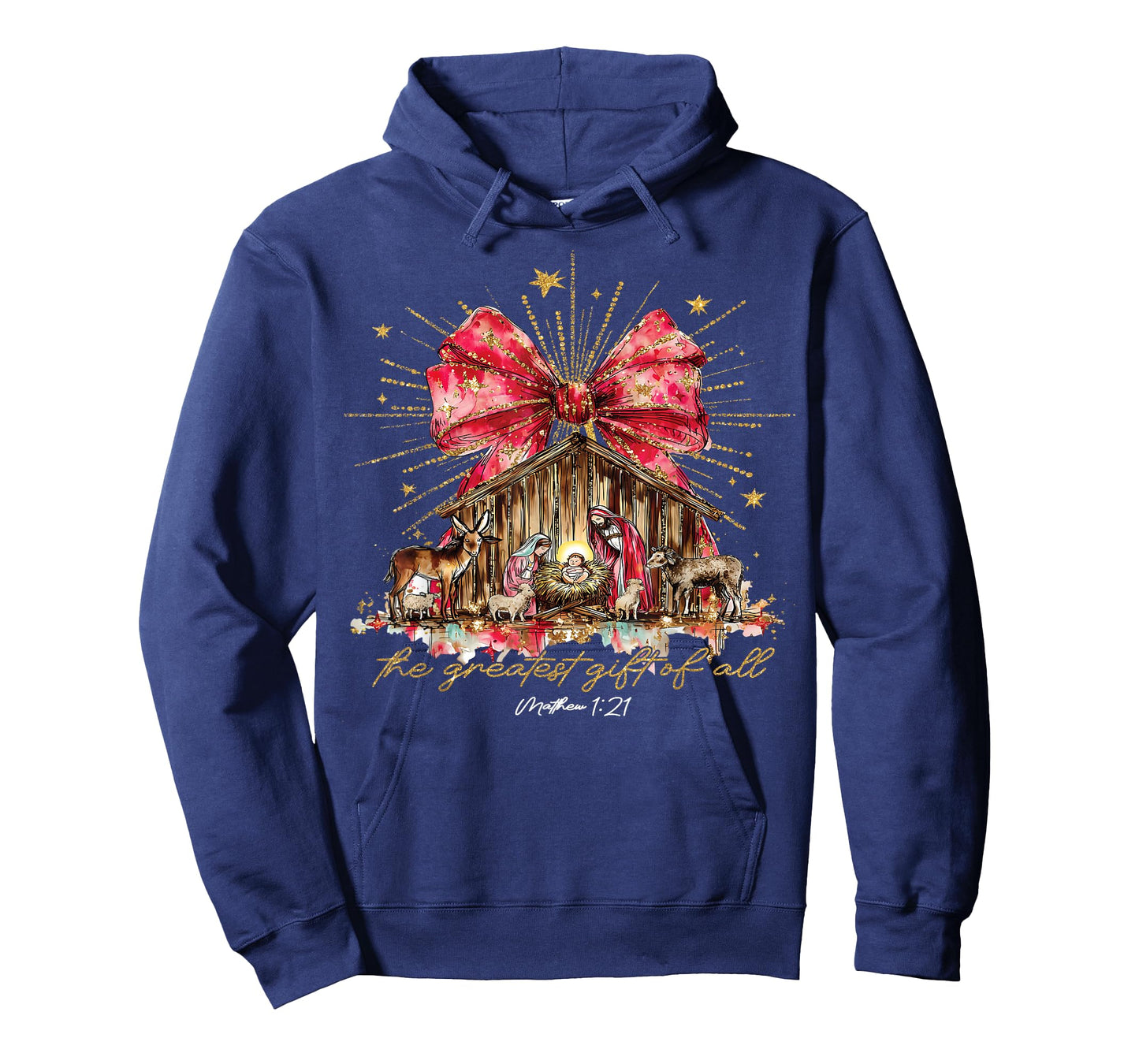 The Greatest Gift of All Nativity Scene Christian Christmas T-Shirt
