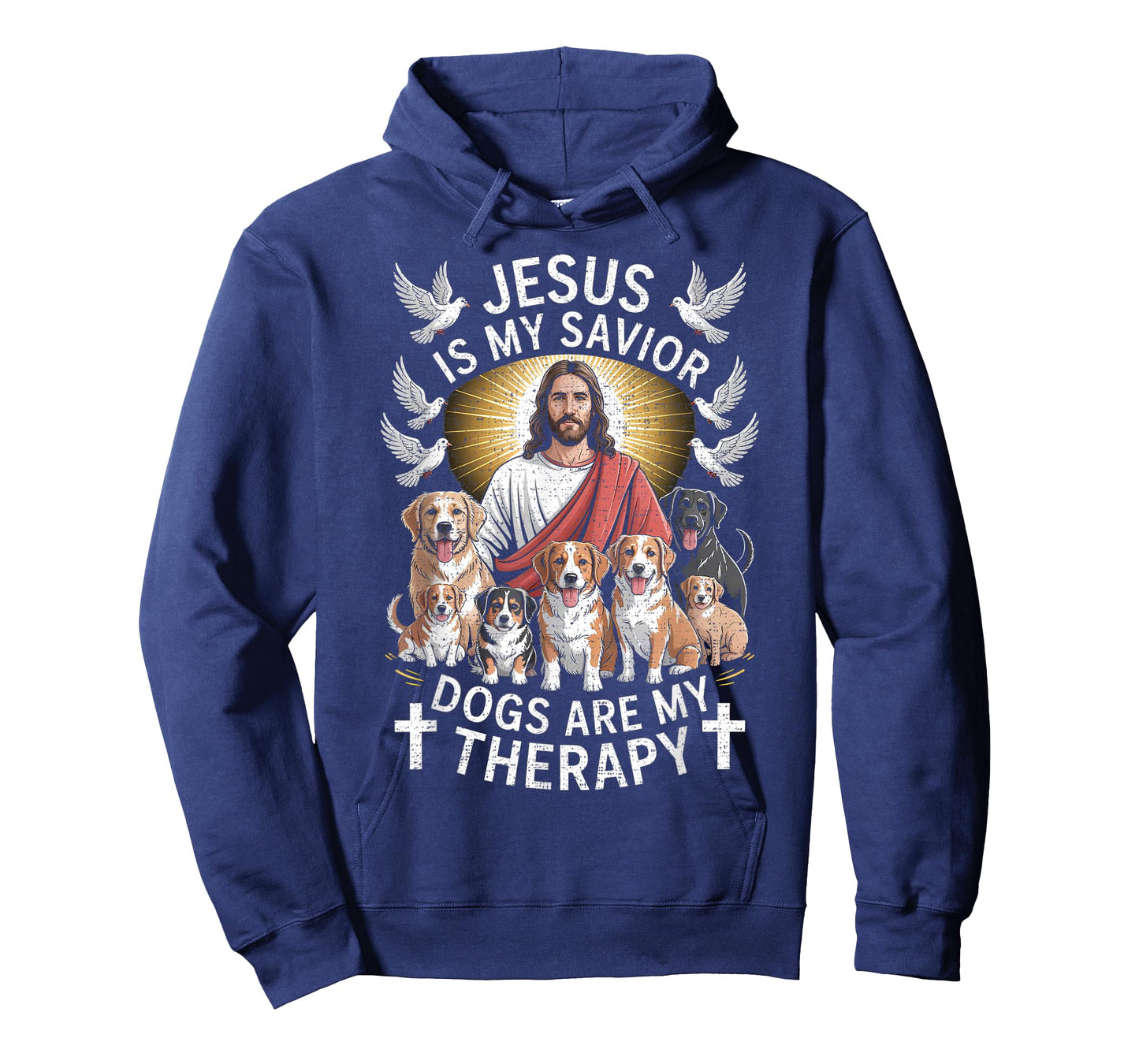 Jesus is My Savior Dogs are My Therapy Funny T-Shirt
