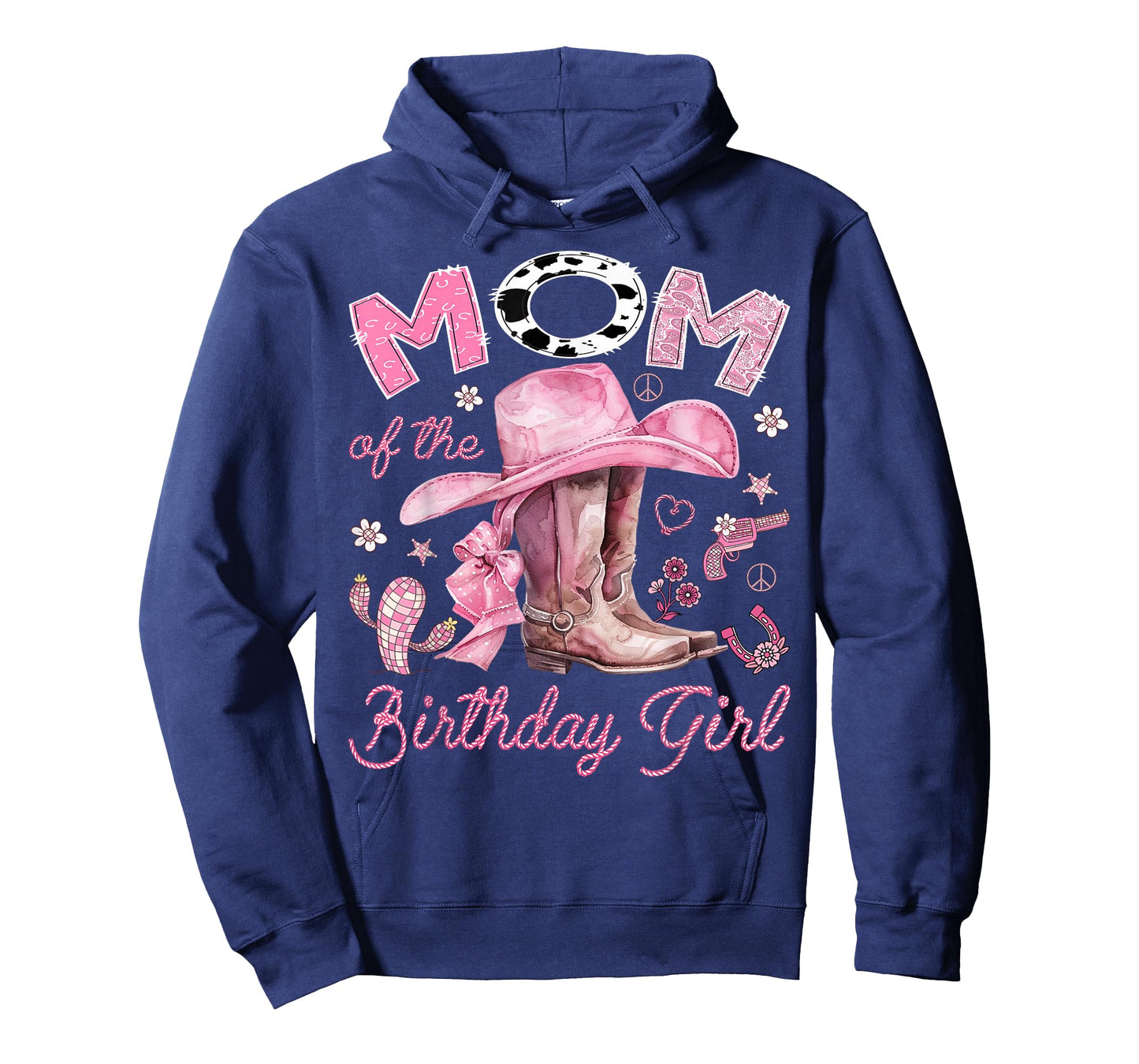Mom of The Birthday Girl Pink Cowgirl Western Rodeo T-Shirt