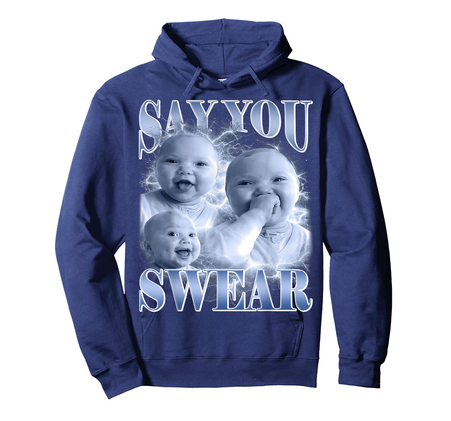 Say You Swear Ai Niche Baby Holding Back Laugh Genz Meme T-Shirt