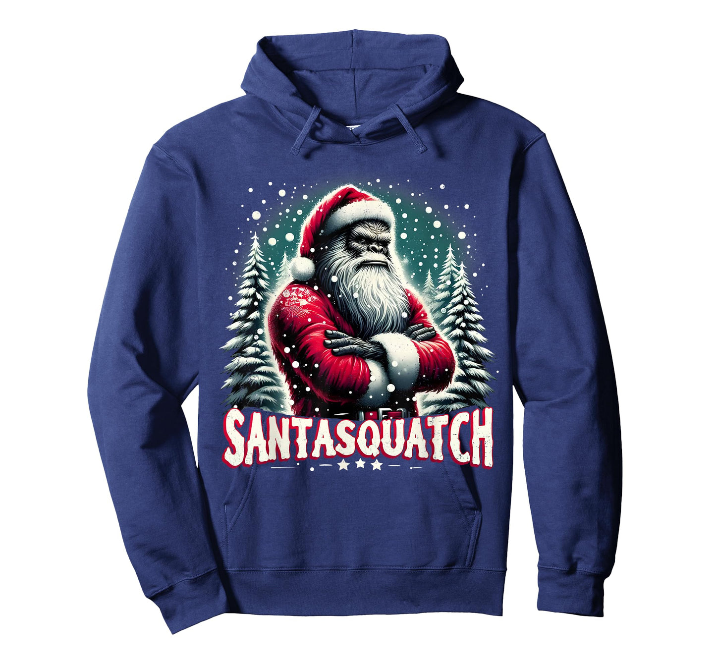 Santasquatch Funny Bigfoot Santa Christmas Art T-Shirt