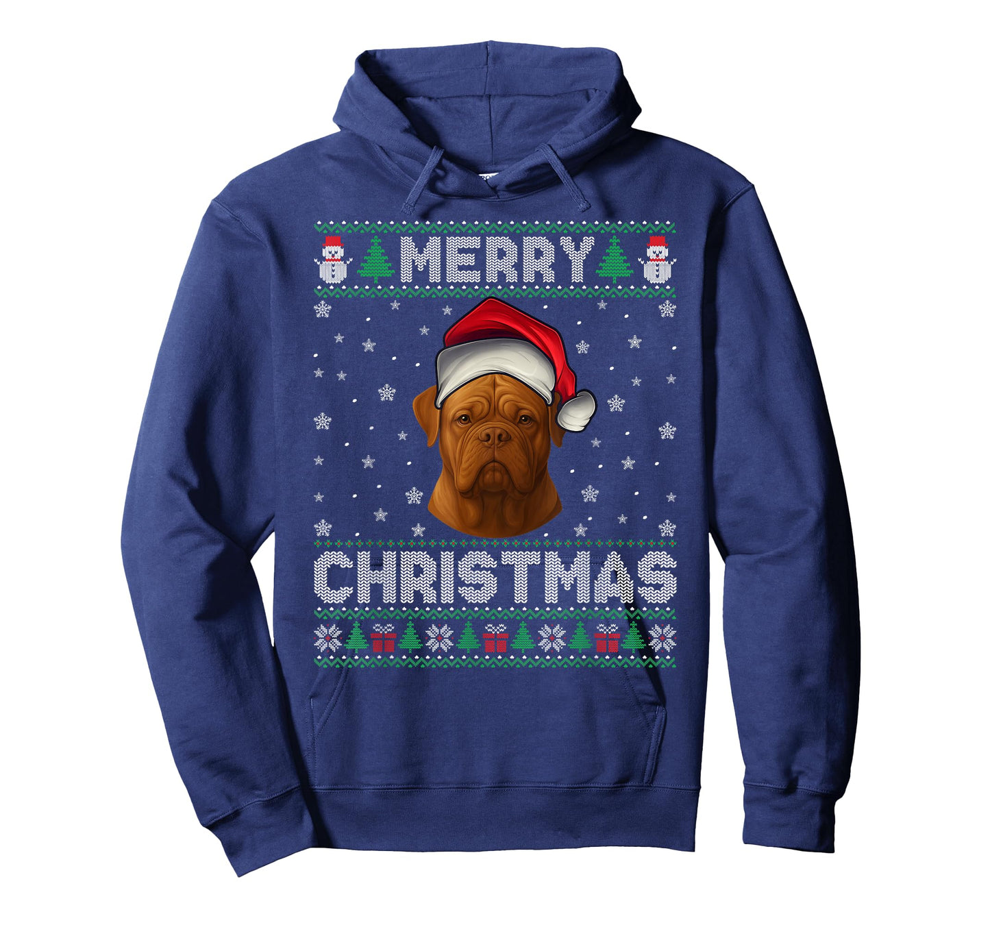 Merry Christmas 2025 Dogue De Bordeaux Santa Hat Ugly Xmas T-Shirt