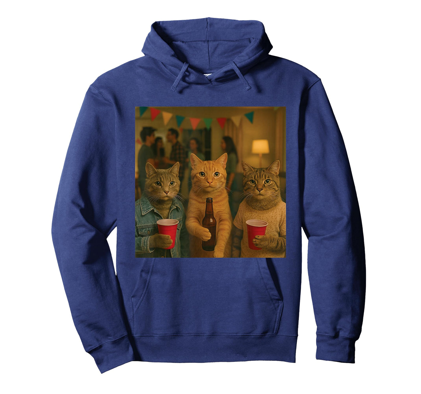 Funny Cat Party Cats Photo Funny Retro Vintage Aesthetic T-Shirt