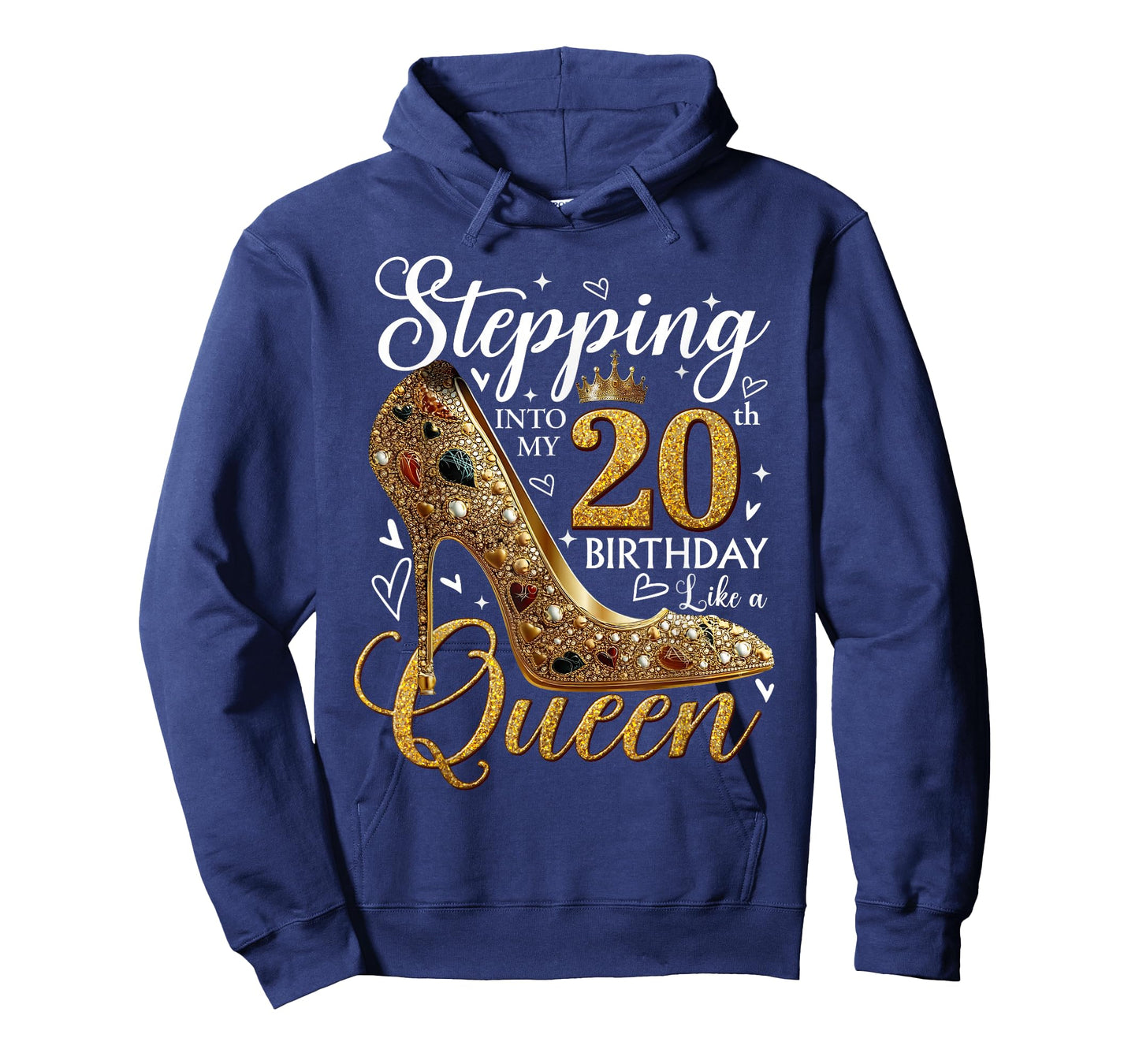 Stepping Into My 20th Birthday Queen Women Girls 20 Year Old T-Shirt