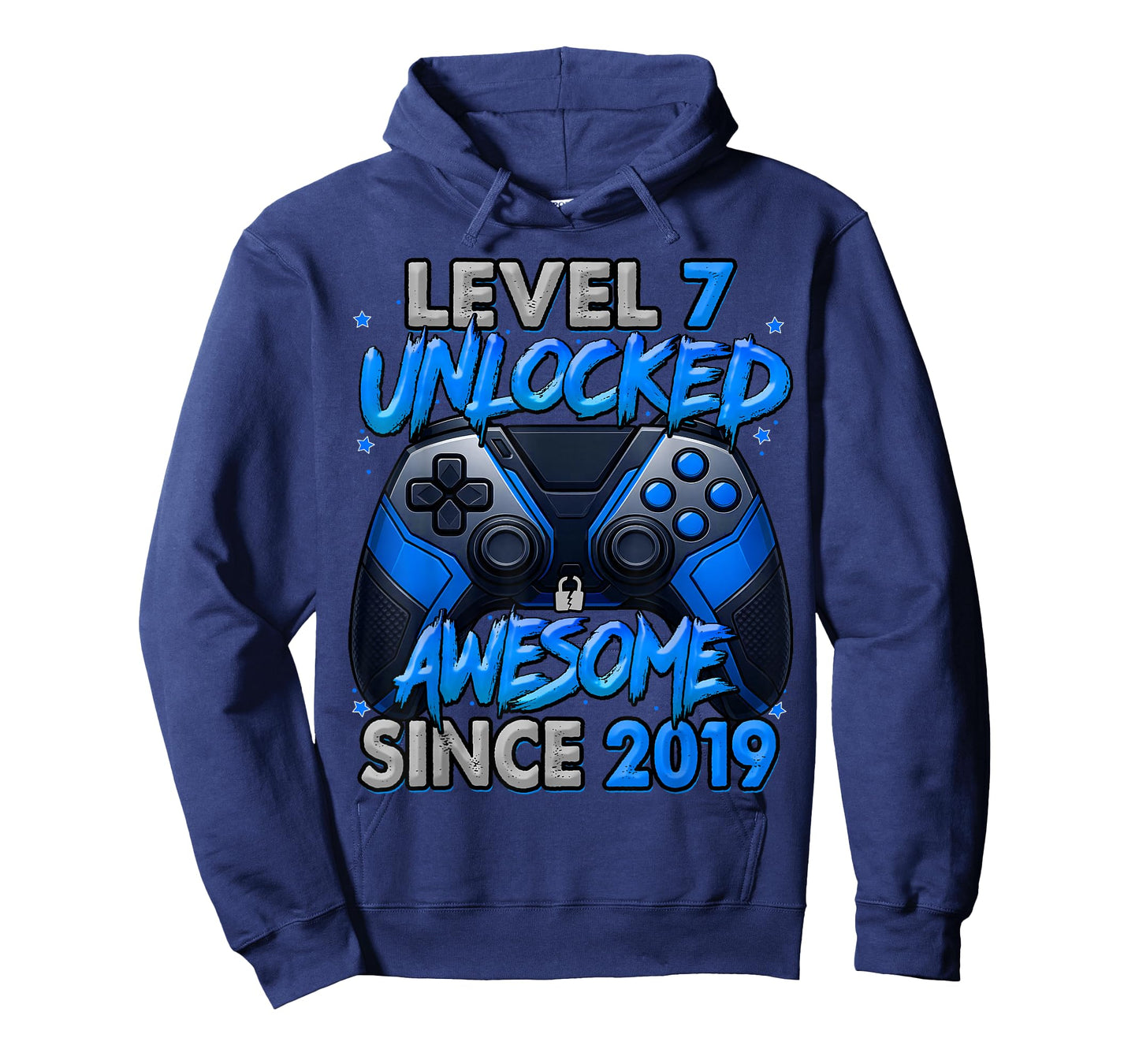 Level 7 Unlocked Awesome Since 2019 7th Birthday Gaming T-Shirt