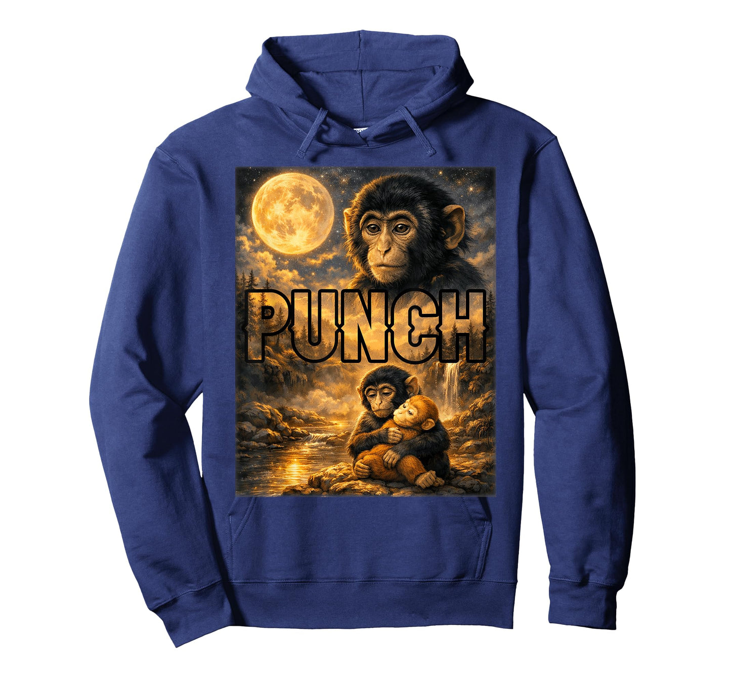 Punch The Monkey Cuddling Stuffed Animal Meme Viral Internet T-Shirt