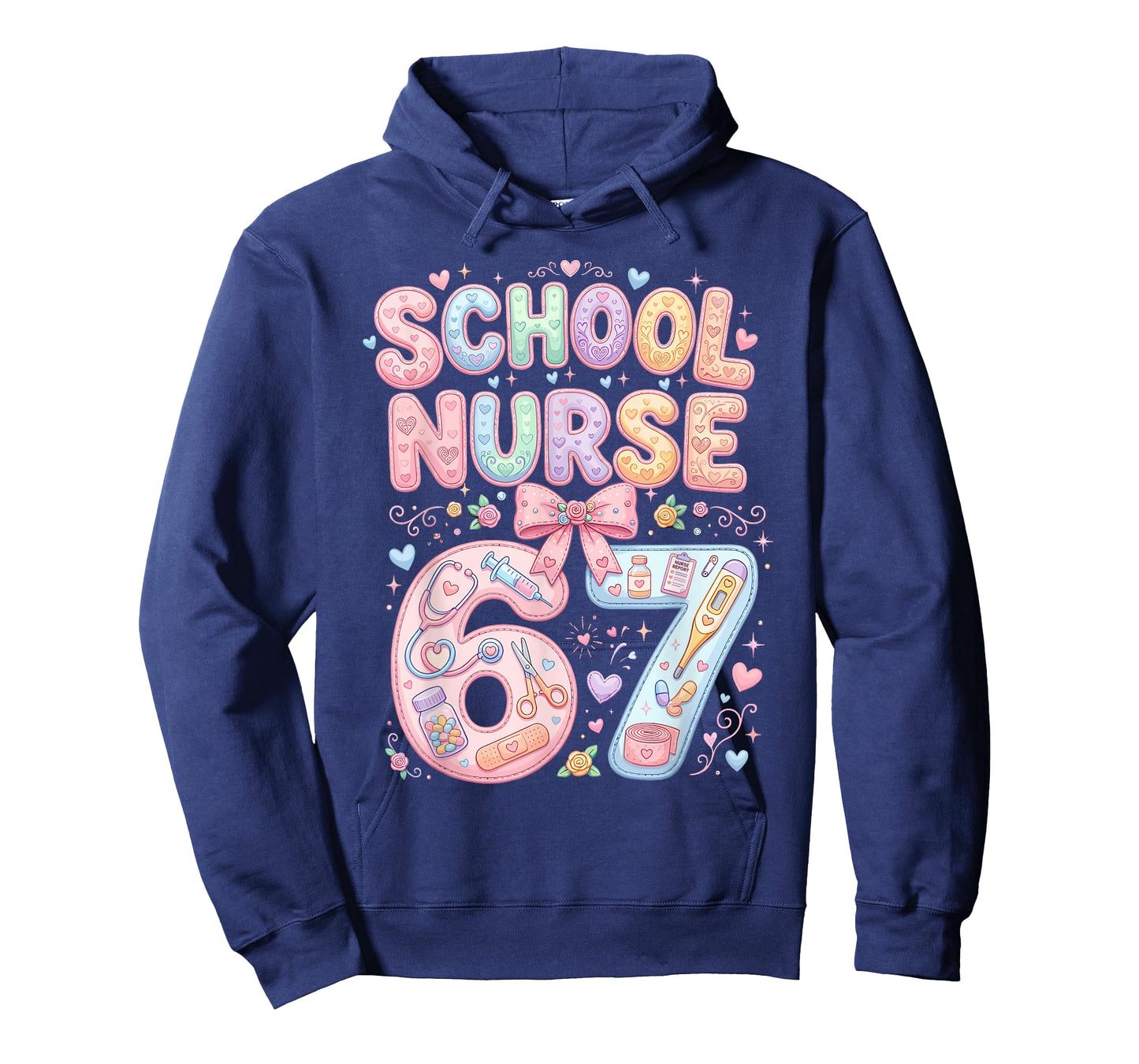 Funny School Nurse 67 Meme Gen Z Alpha Cute Nursing Humor T-Shirt