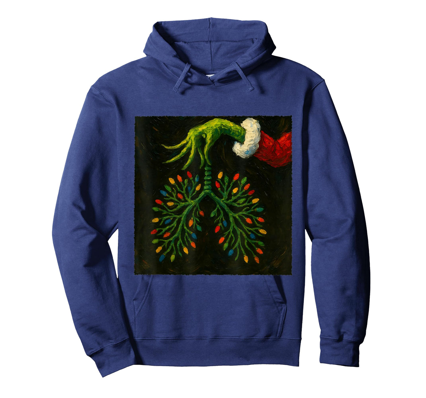 Funny Christmas RT Nurse Lung Lights Tee T-Shirt