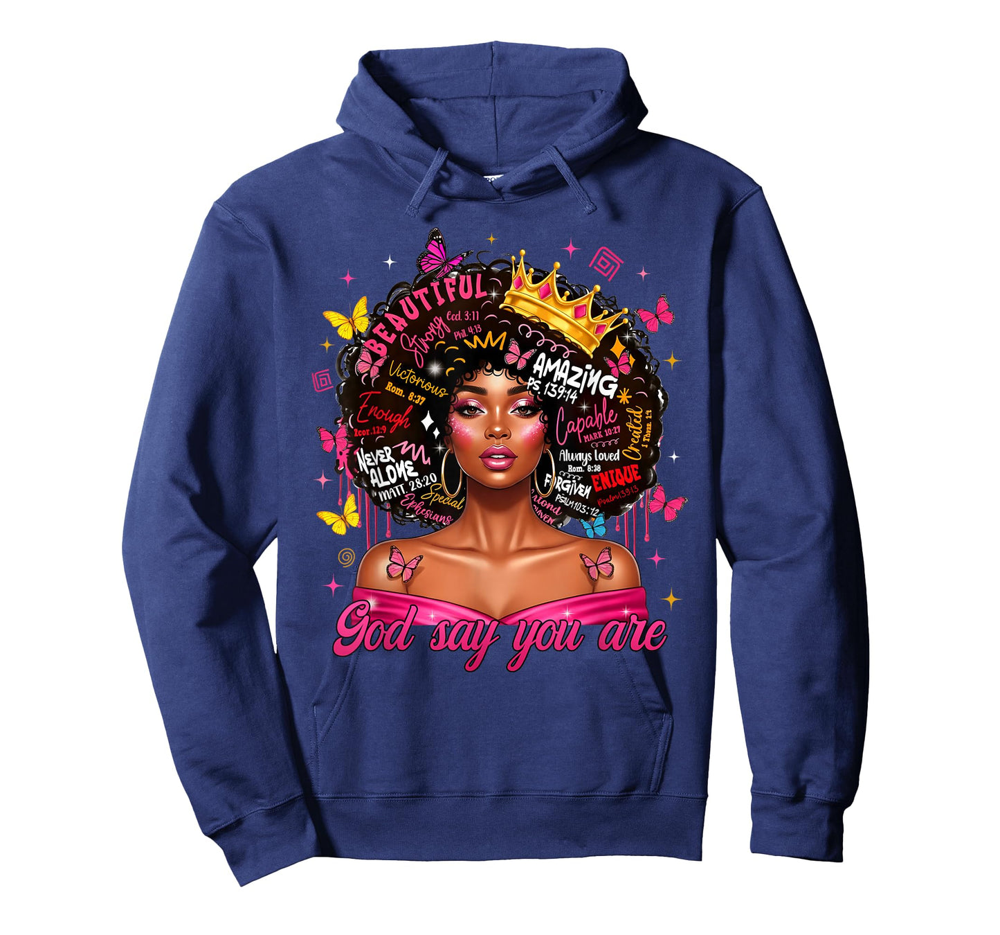 God Says You are Afro Melanin Queen Christian Girl Women T-Shirt