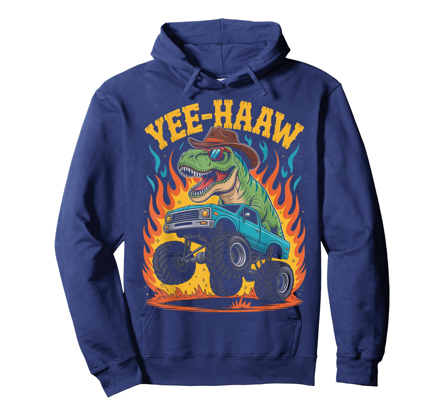 Yee-Haaw Cowboy Dino Trex Country Monster Truck Dinosaur T-Shirt