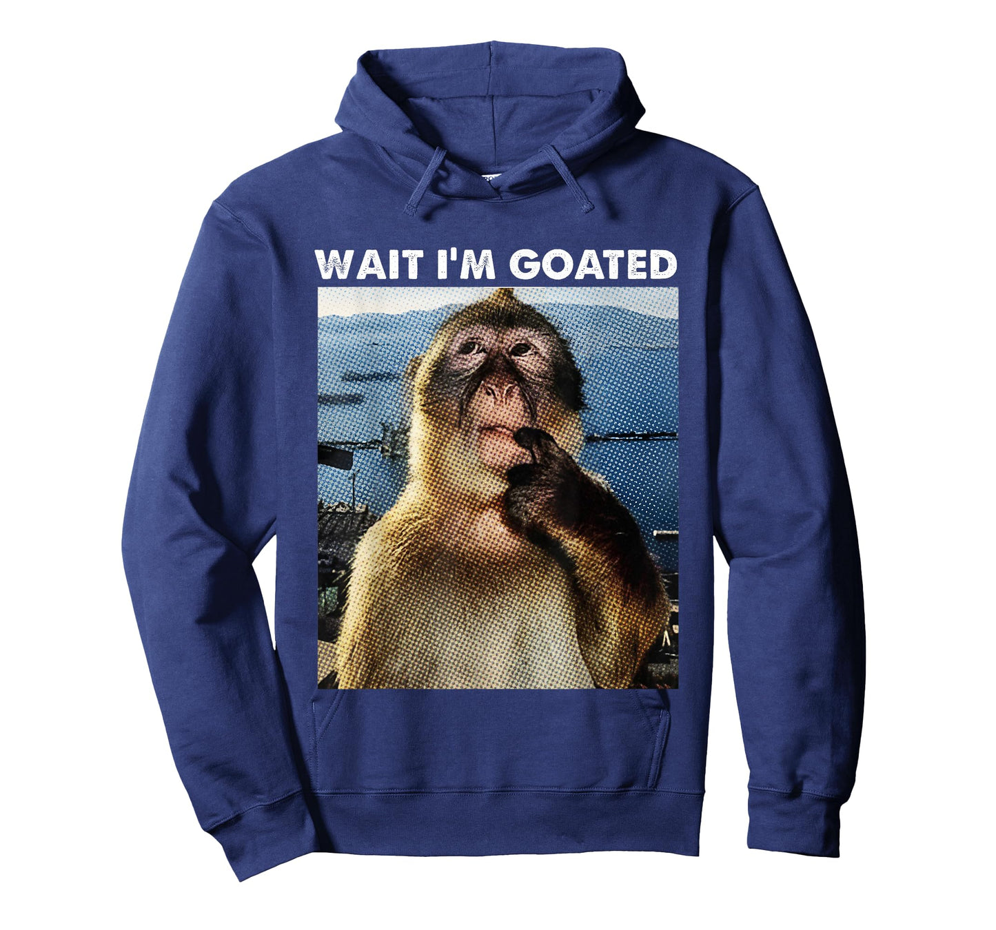 Wait I'm Goated Funny Thinking Monkey Meme Brainrot Gift Y2K T-Shirt
