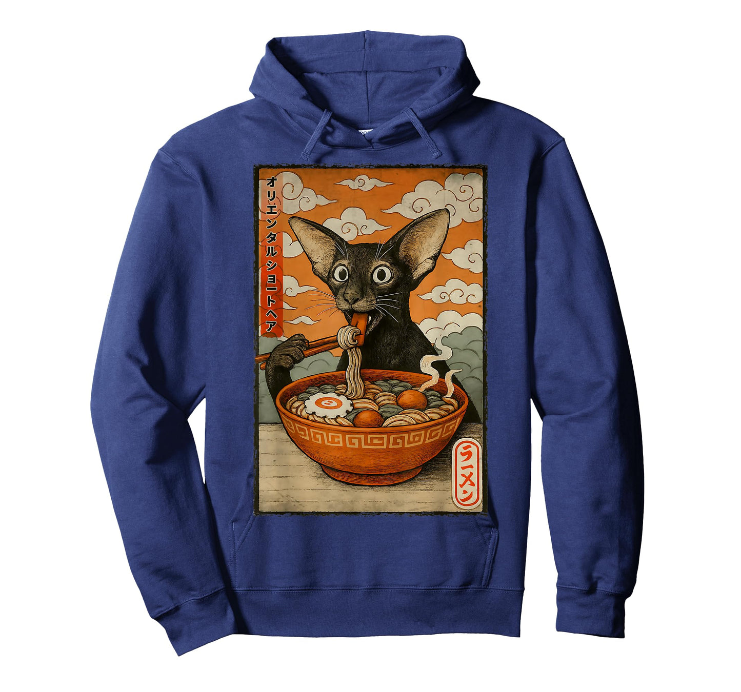 オリエンタルショートヘア Oriental Shorthair Cat Ramen Japanese Noodles T-Shirt