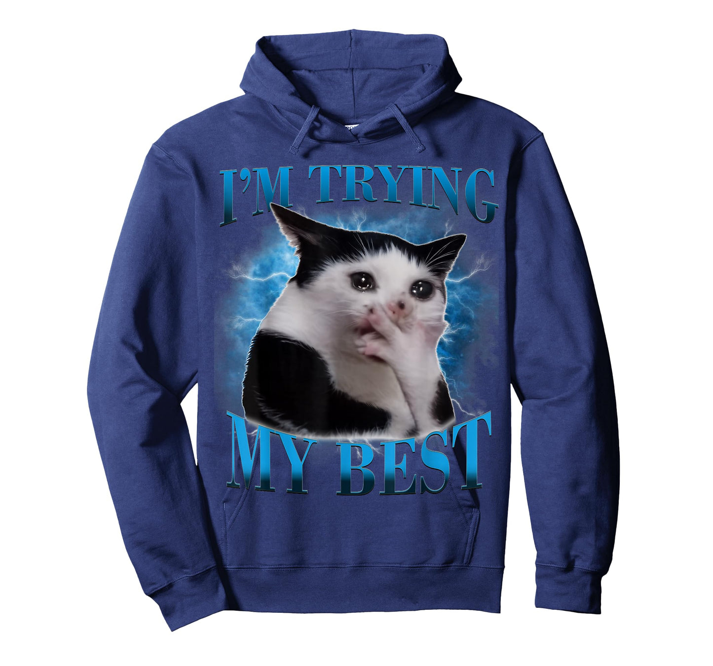 I'm Trying My Best Funny Crying Cat Meme Men Women T-Shirt