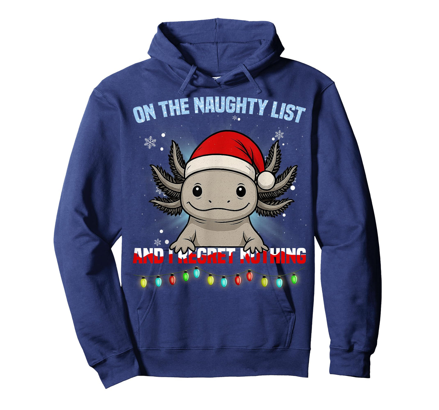 Funny Axolotl Christmas Santa Hat Xmas Gifts Men Women Kid T-Shirt