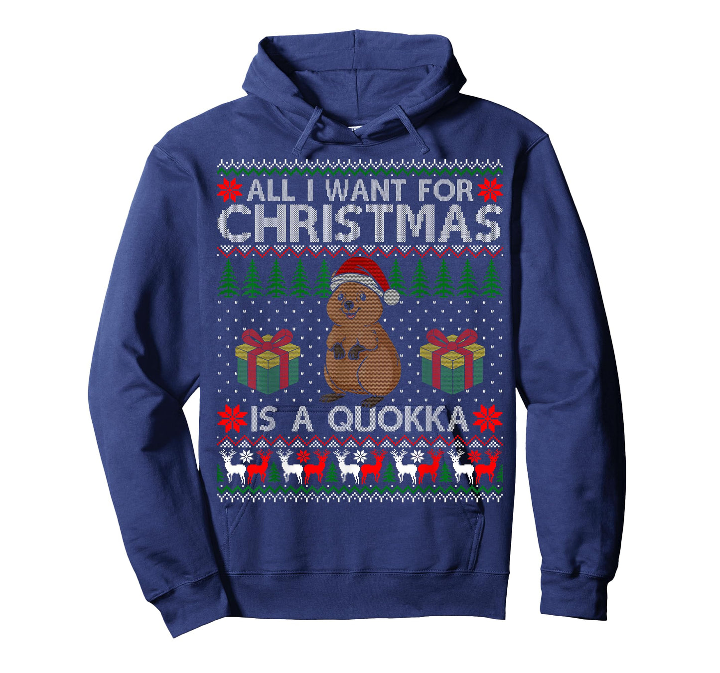 I Want for Christmas is A Quokka Ugly Sweater Funny Gift T-Shirt