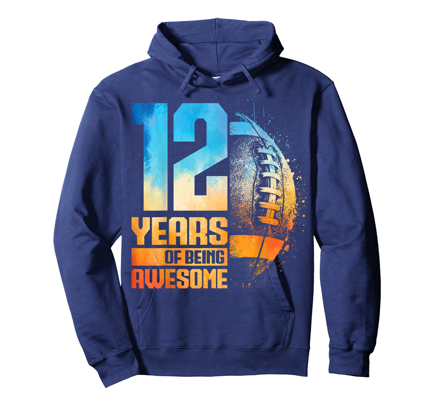12th Birthday Retro American Football 12 Years Old Boy Girl T-Shirt