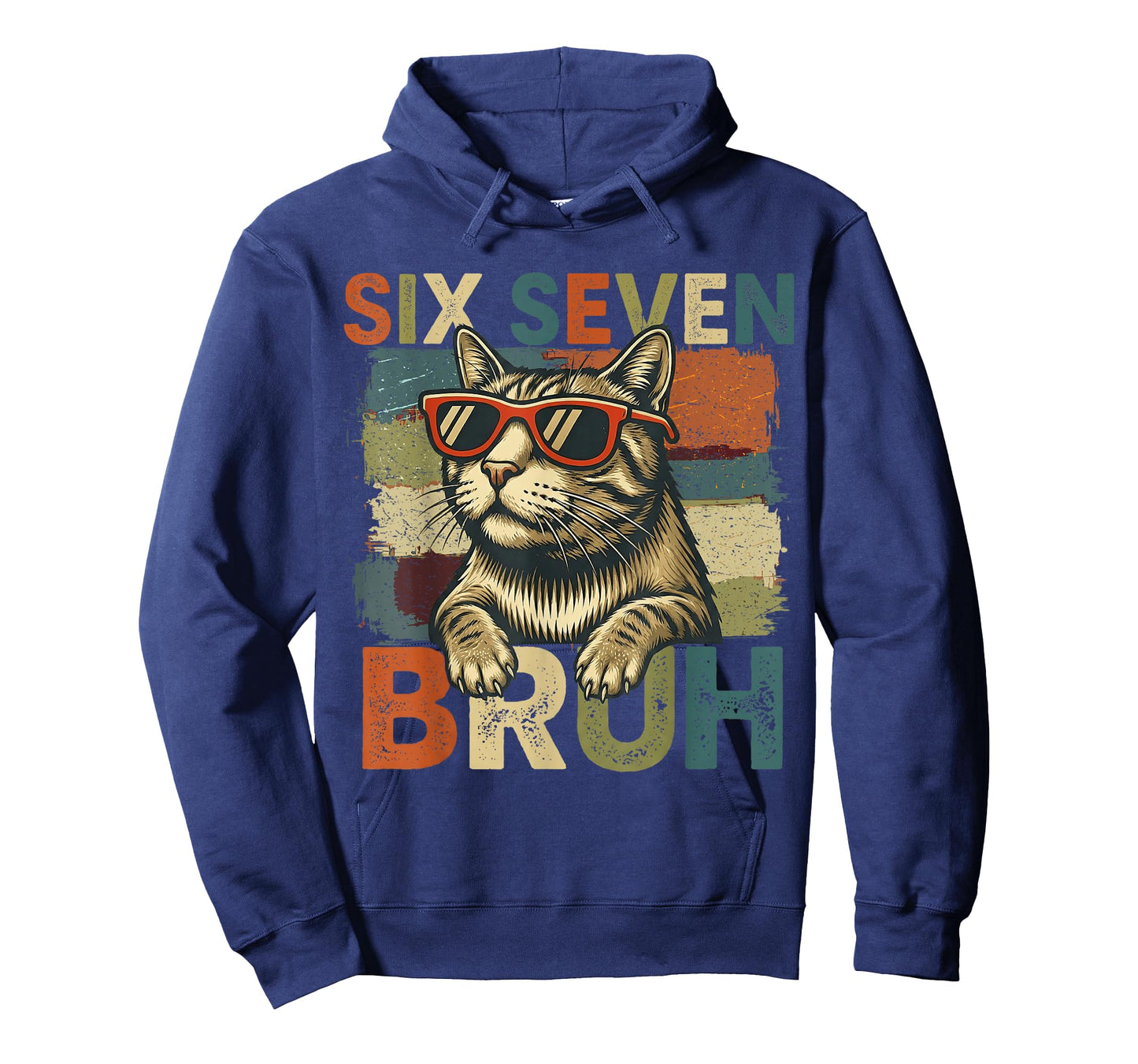 Six Seven Bruh 6 7 Meme Cat Lover 6-7 Funny Cat 67 T-Shirt
