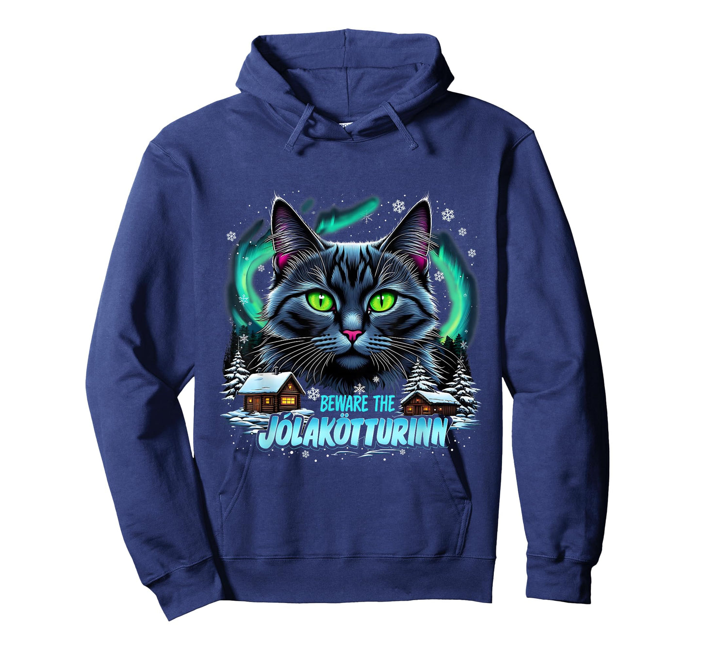 Beware The Jólakötturinn Christmas Cat Iceland Design T-Shirt