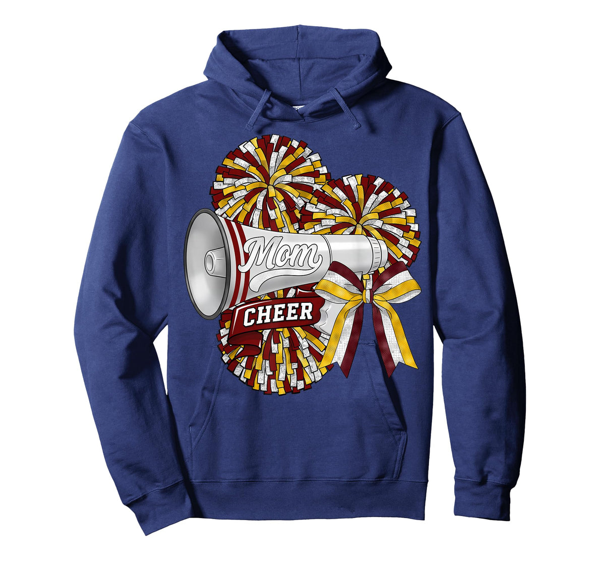 Cheer Mom Mama Bow Sport Cheerleader Cheerleading Maroon T-Shirt