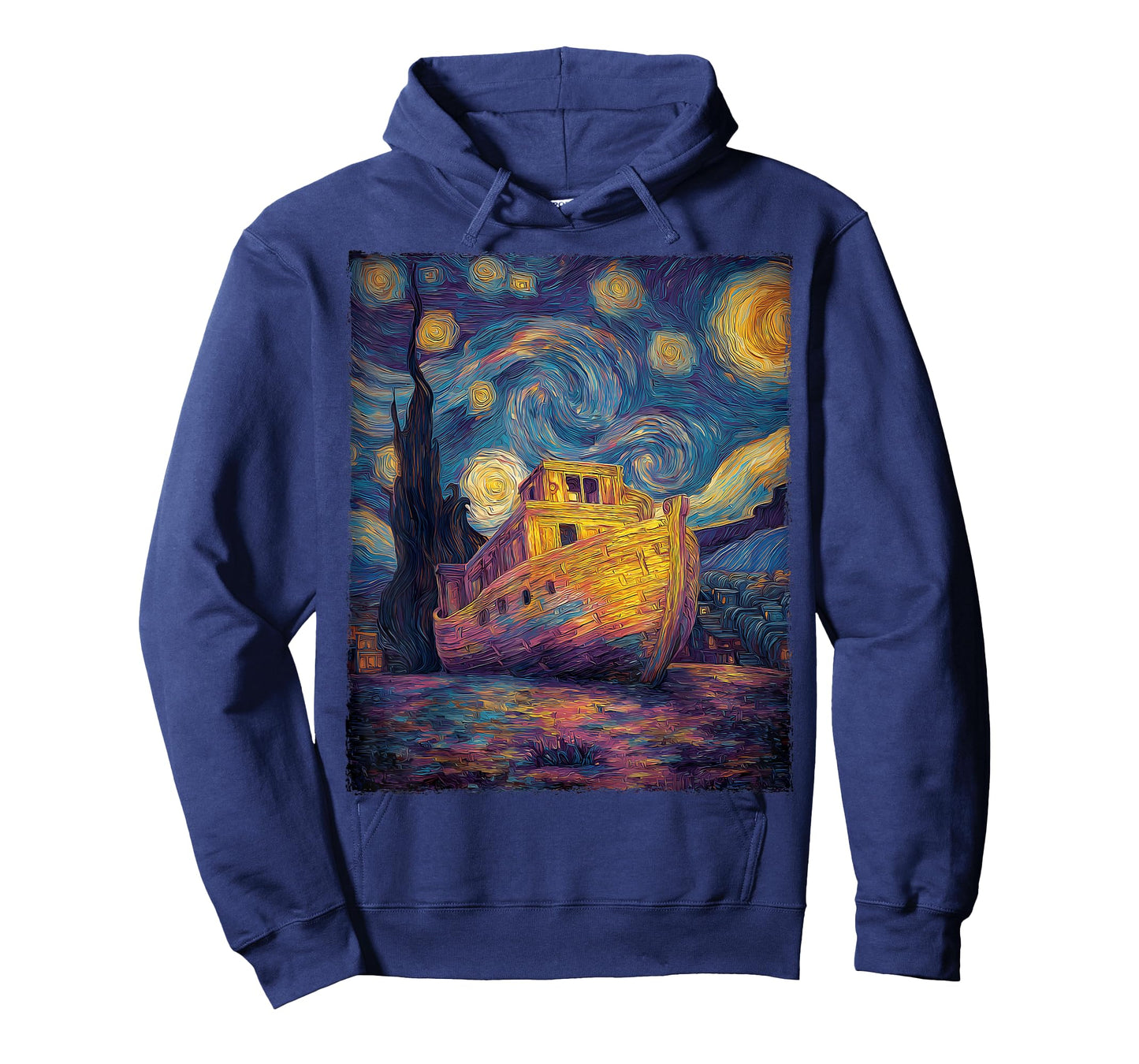 Noah's Ark Christian Bible Van Gogh Starry Night Painting T-Shirt
