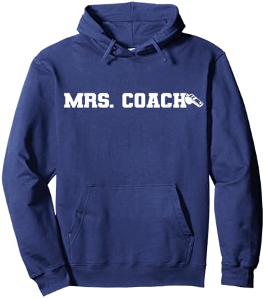 Mrs. Coach Funny Football Basketball Baseball Coach Wife Hoodie - Hoodie | Navy