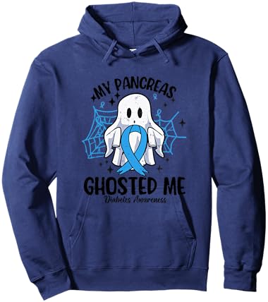 My Pancreas Ghosted Me Type 1 Diabetes Awareness T1D Warrior Hoodie - Hoodie | Navy