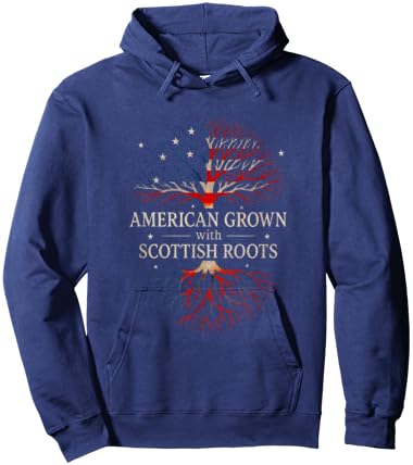 American Grown with Scottish Roots - Scotland Heritage Hoodie - Hoodie | Navy