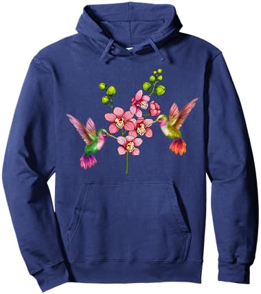 Hummingbird Orchids Hummingbird Lover Hummingbirds Hoodie - Hoodie | Navy