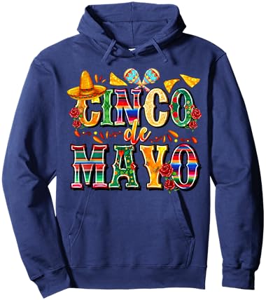 Happy Cinco De Mayo Mexican Sombrero Margarita Fiesta Funny Hoodie - Hoodie | Navy