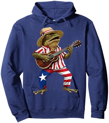 Coqui Frog Puerto Rico Taino Puerto Rican Flag Boricua Hoodie - Hoodie | Navy