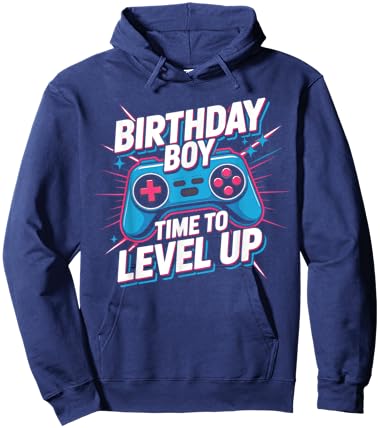 Birthday Boy Time to Level Up Video Game Birthday Hoodie - Hoodie | Navy