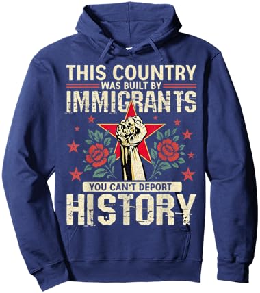 This Country Built by Immigrants Equality Message Hoodie - Hoodie | Navy