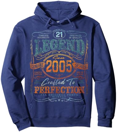 Vintage 2005 Limited Edition Shirt 21 Year Old 21st Birthday Hoodie - Hoodie | Navy