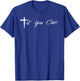 Til You Cant Brush Script Cross Christian Motivation T-Shirt - T-Shirt | Royal