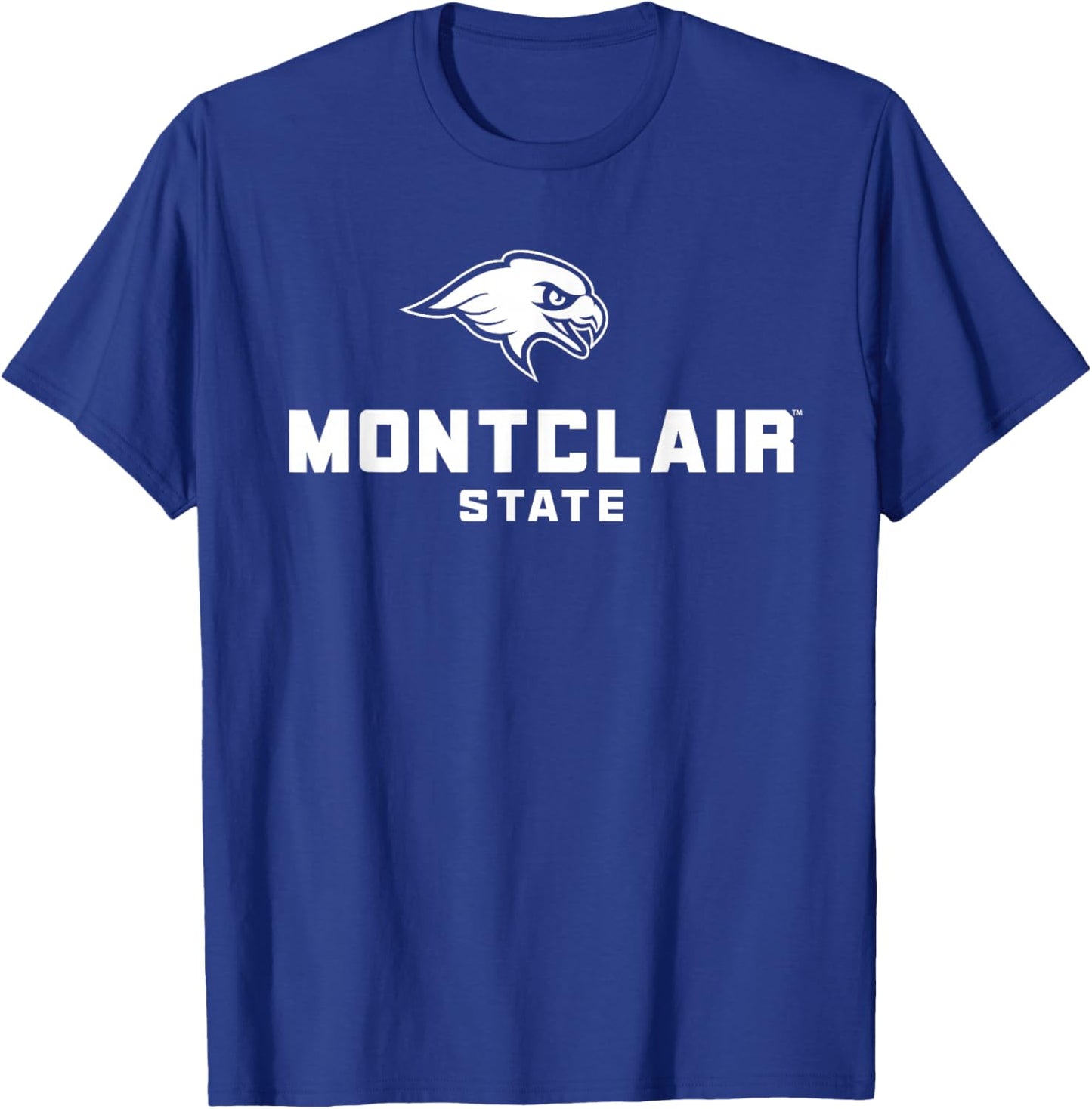 Montclair State University Red Hawks Stacked Logo T-Shirt - T-Shirt | Royal