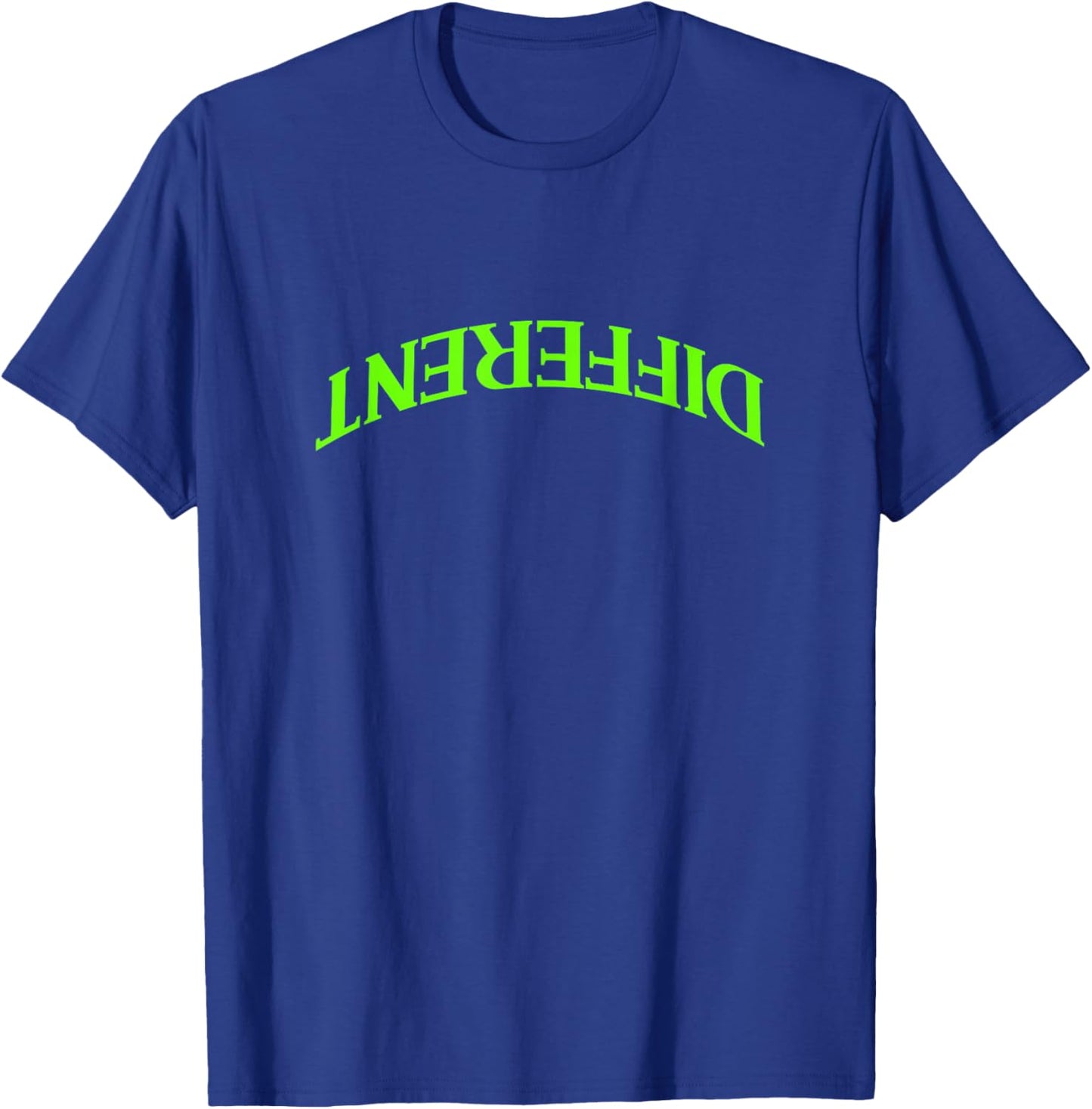 Green Color Inverted Different Green Graphic T-Shirt - T-Shirt | Royal