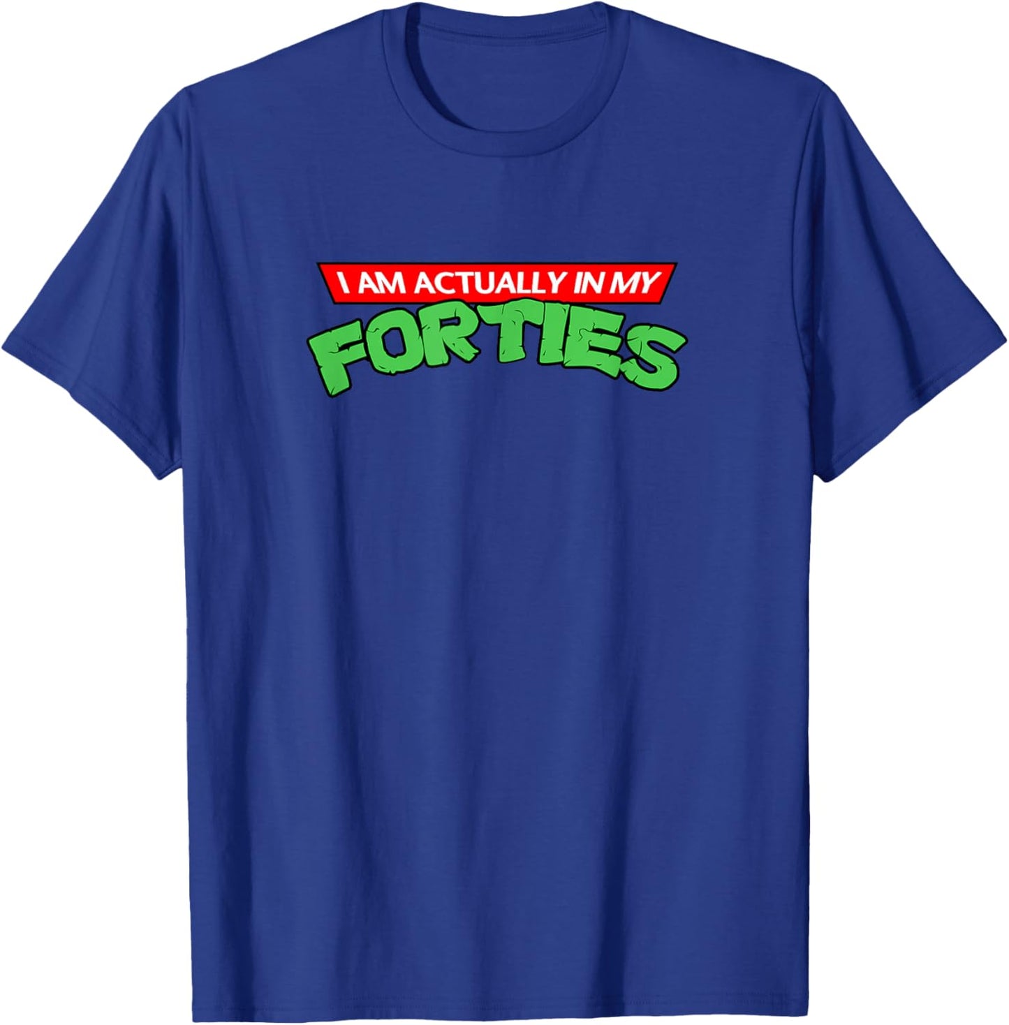 I'm Actually in My Forties 40's Vintage Retro Cartoon Gamer T-Shirt - T-Shirt | Royal