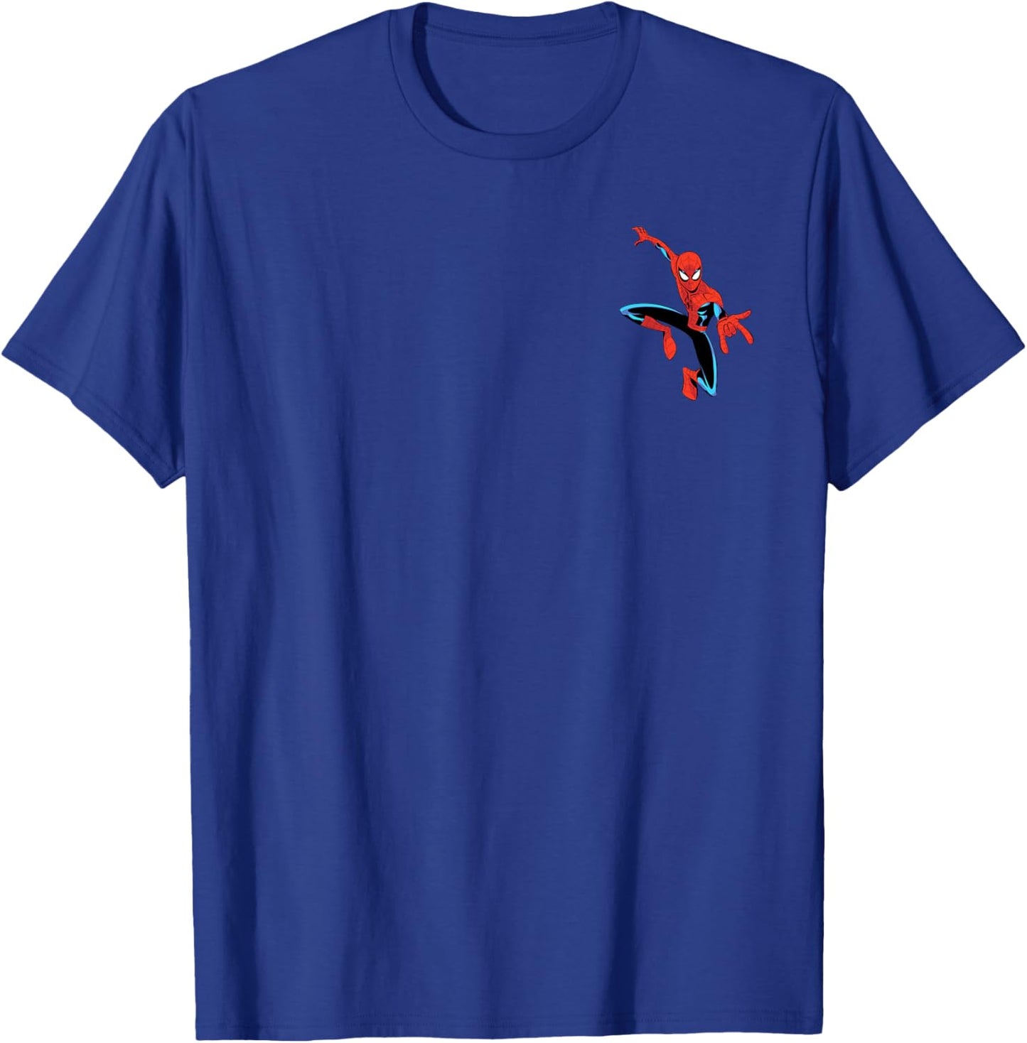 Marvel Super Heroes Spider-Man Classic Pocket Art T-Shirt - T-Shirt | Royal