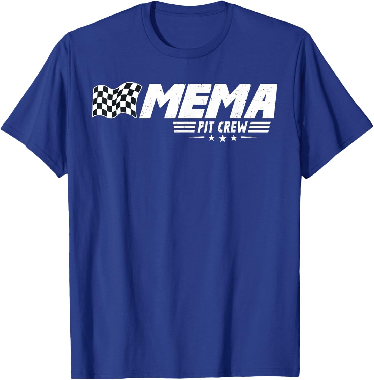 Mema Pit Crew Race Car Birthday Family Racing T-Shirt - T-Shirt | Royal
