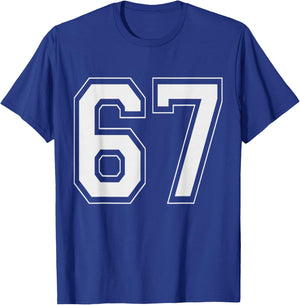 67 Meme Number Six Seven Gen Alpha Slang 6 7 T-Shirt - T-Shirt | Royal