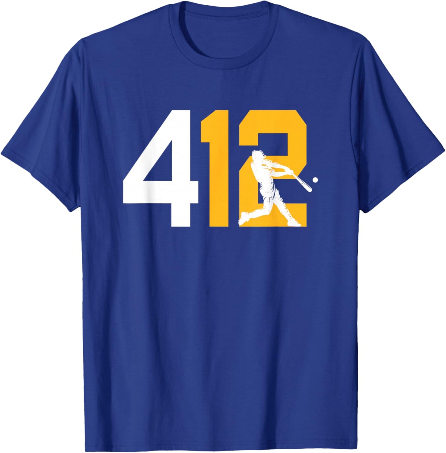 Pirates 412 Funny Vintage 90's Baseball Style T-Shirt - T-Shirt | Royal