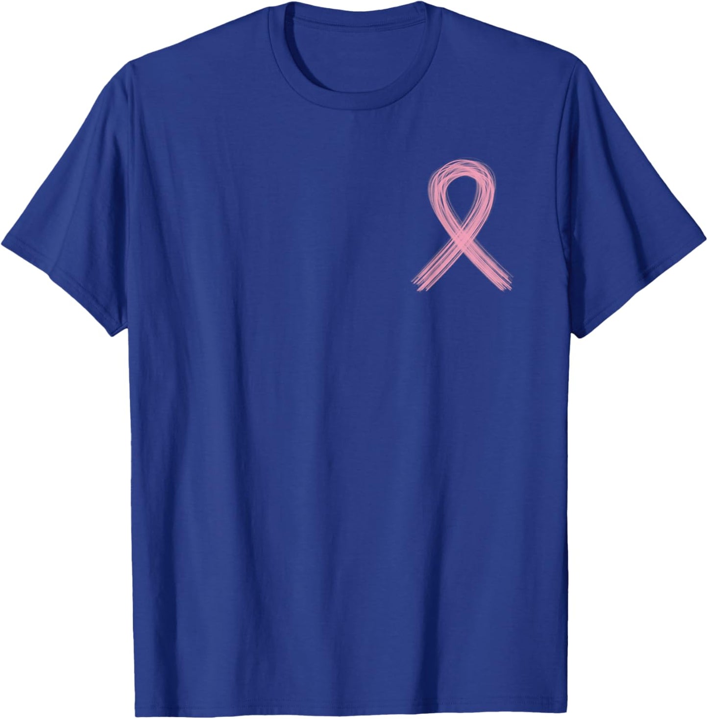 Breast Cancer Awareness Painted Ribbon Men Women Youth T-Shirt - T-Shirt | Royal