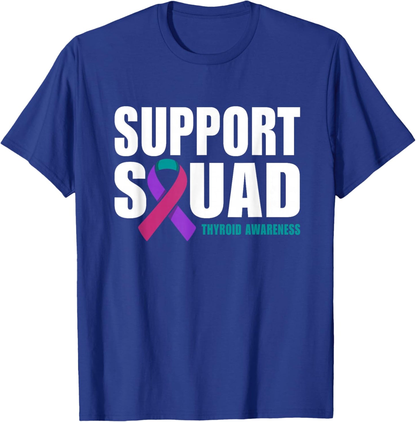 Support Squad Thyroid Awareness Ribbon T-Shirt - T-Shirt | Royal