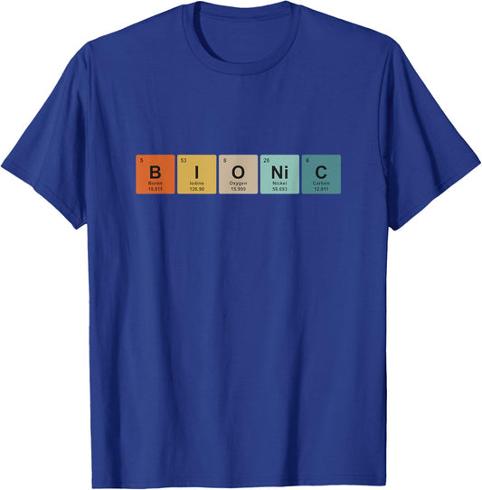 Bionic Hip Periodic Table of Elements Recovery Prosthesis T-Shirt - T-Shirt | Royal